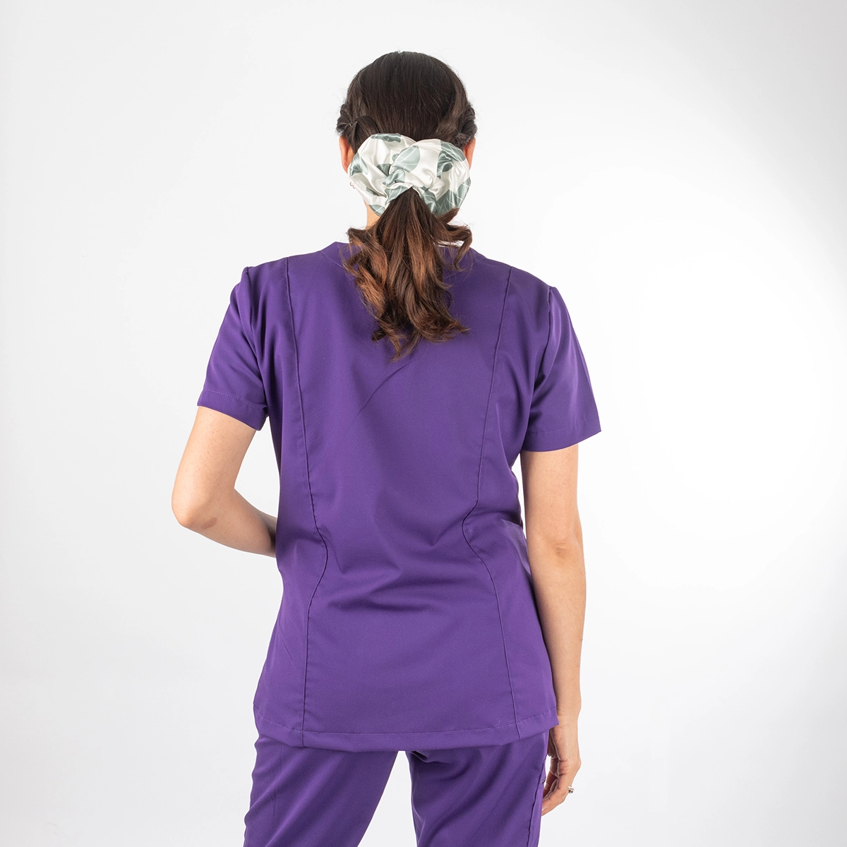 Blusa Clínica Morado Nutricionista Mujer Entallada - Ale - Imagen 2