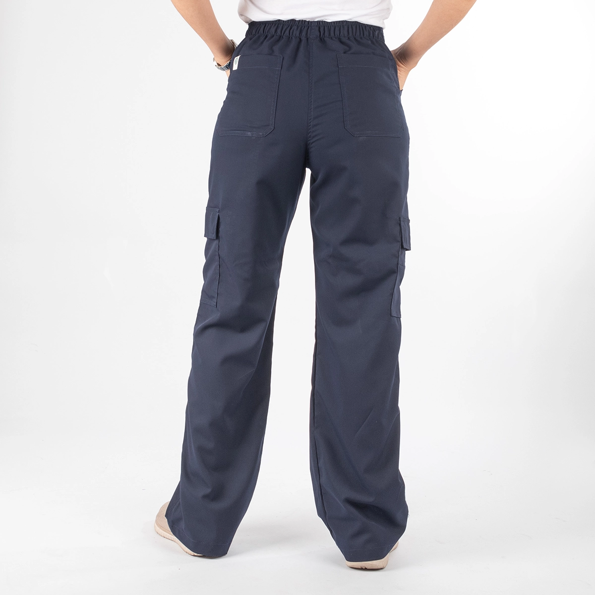 Pantalón Clínico Azul Marino Área Médica Mujer Media Cintura Elasticada - Carla - Imagen 5