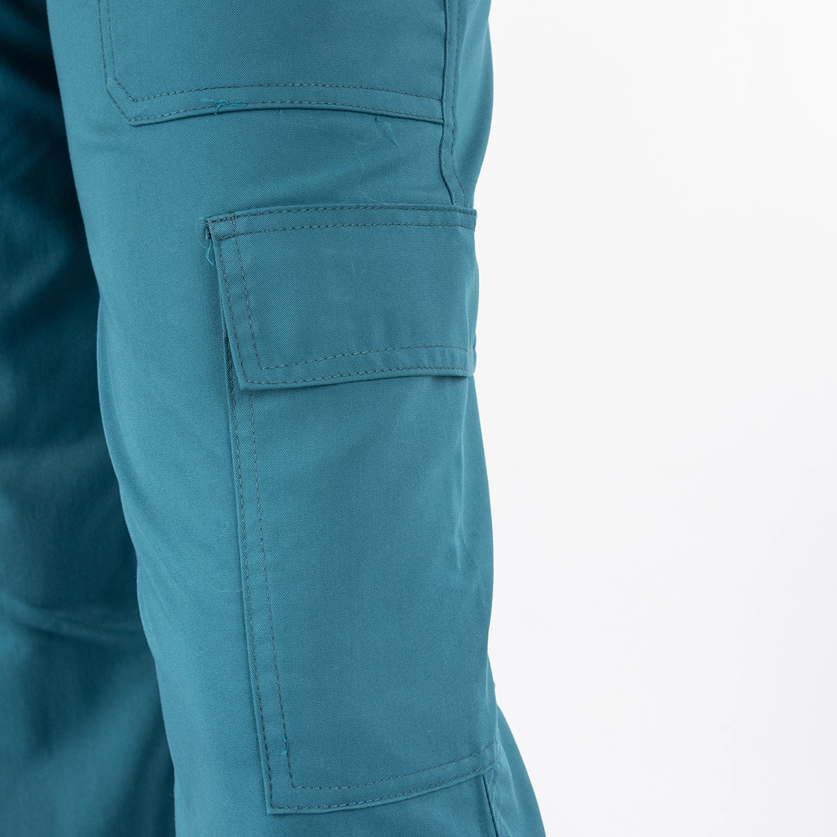 Pantalón Clínico Verde Petróleo Área Médica Mujer Media Cintura Elasticada - Carla - Imagen 3
