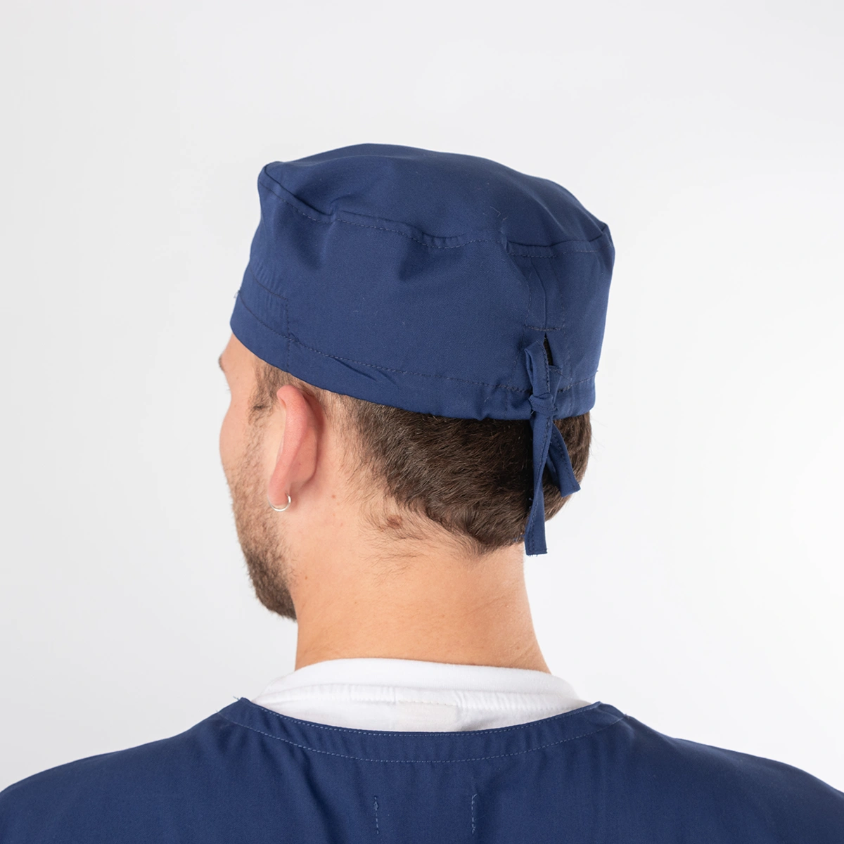 Gorro Clínico Azul Francia Área Médica Unisex con Amarras - Imagen 4