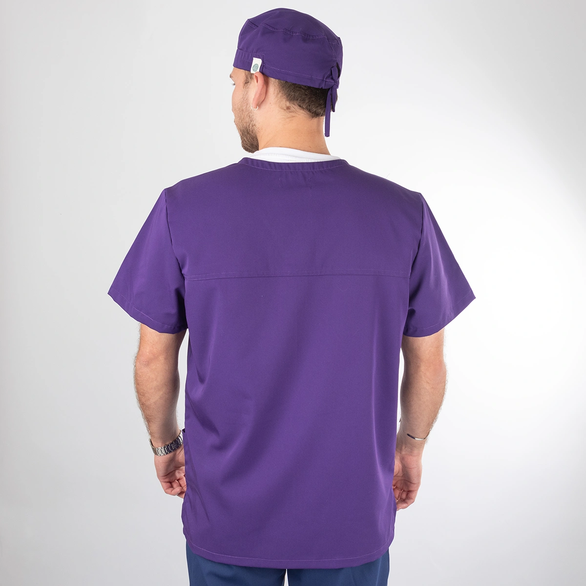 Polera Clínica Morada Hombre Felipe