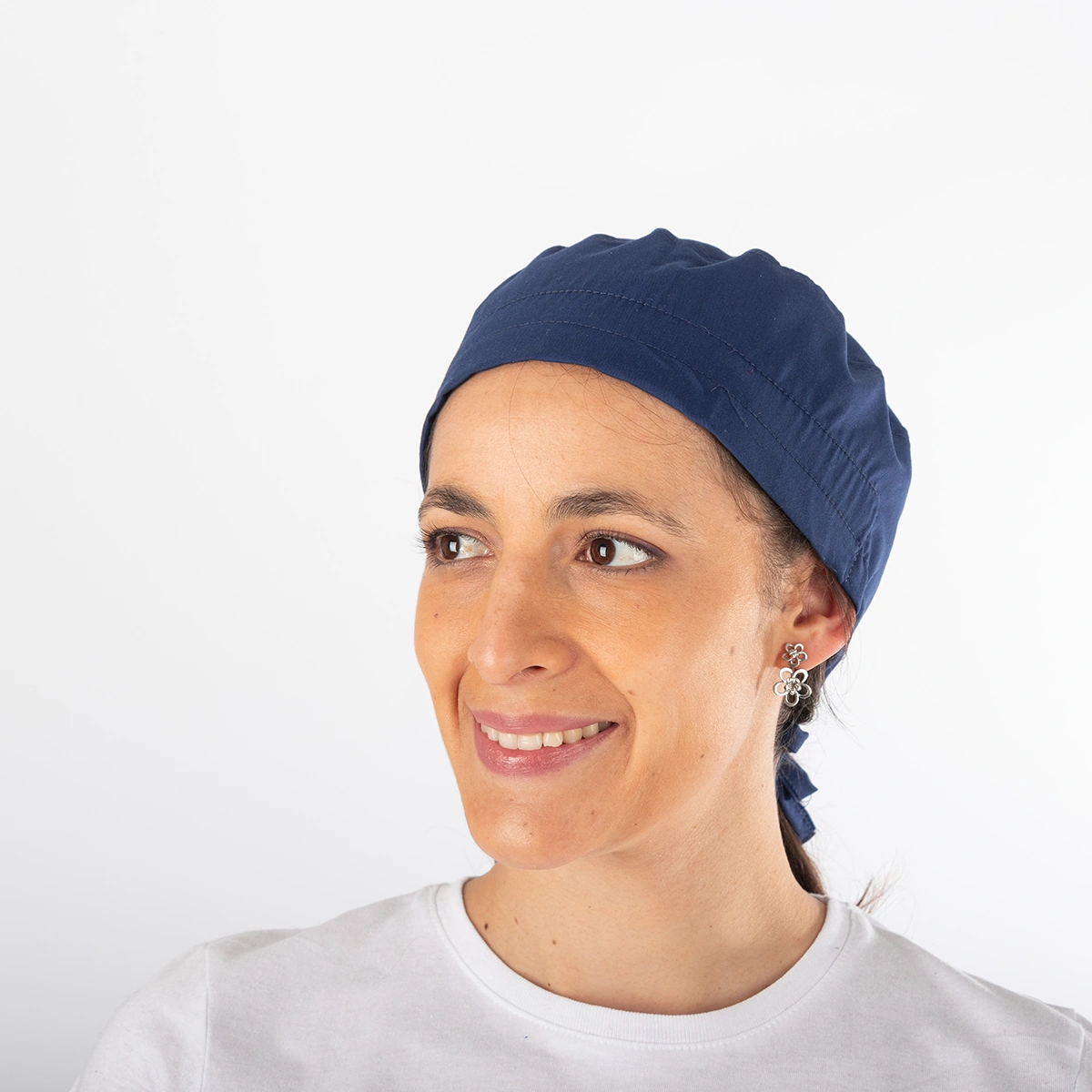 Gorro Clínico Azul Francia Área Médica Unisex con Amarras - Imagen 3