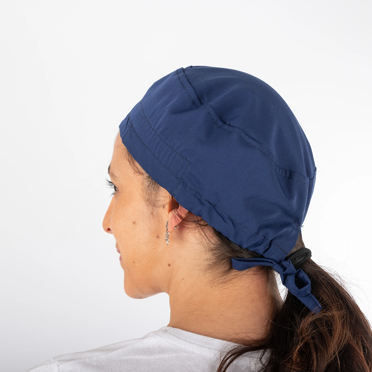 Gorro Clínico Azul Francia Área Médica Unisex con Amarras - Imagen 2