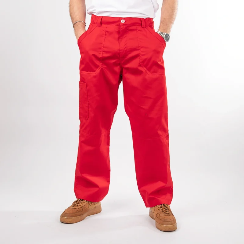 Pantalón Clínico color rojo en gabardina Modelo Lucas