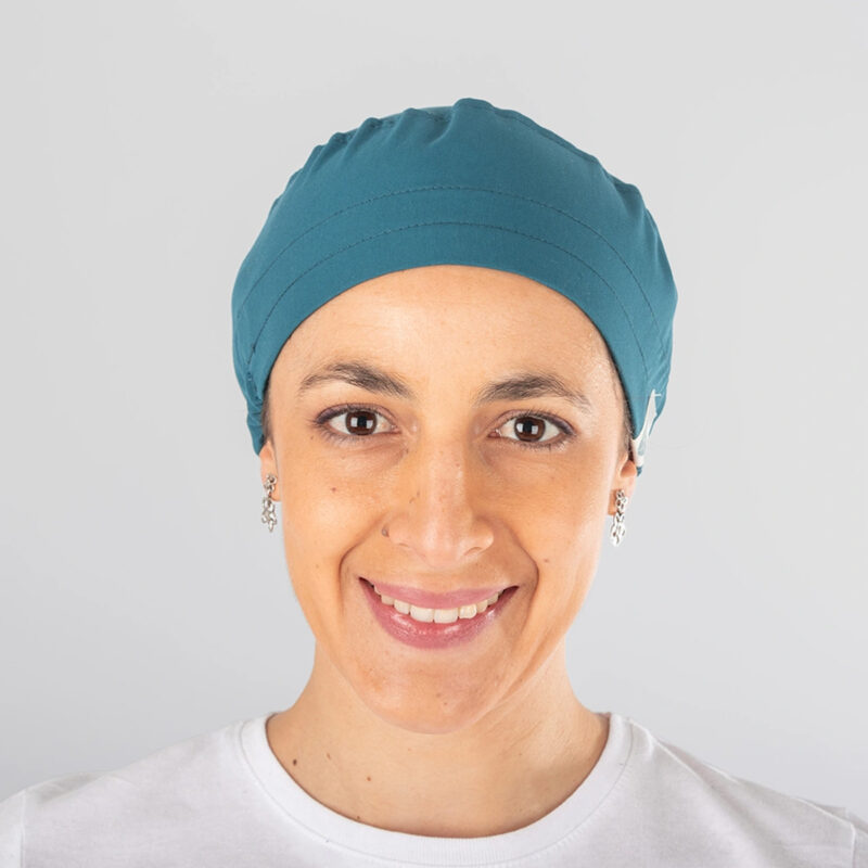 Gorro Clínico Verde Petróleo Elástico