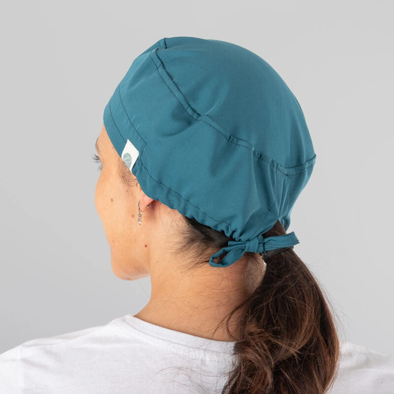 Gorro Clínico Verde Petróleo Amarras