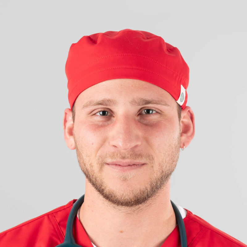 Gorro Clínico Rojo Elástico