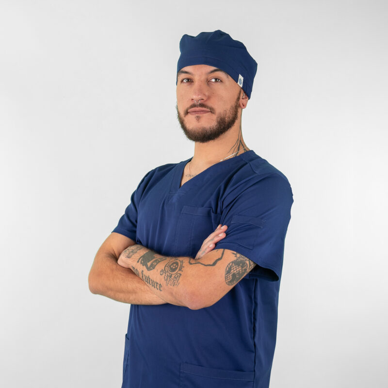 Polera Clínica Azul Francia Hombre Felipe