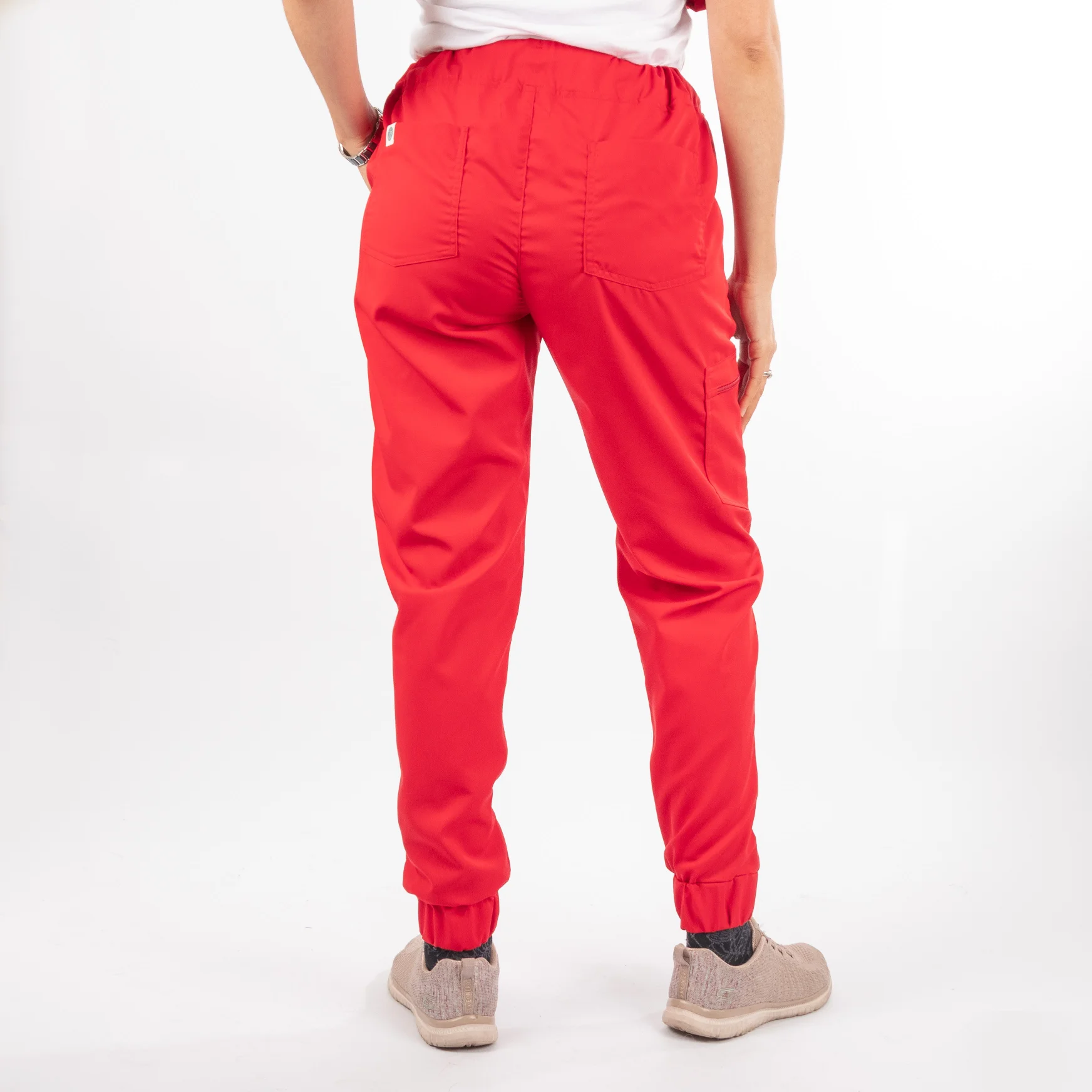 Pantalón Clínico Rojo Matrona Mujer a la Cintura - Javi - Imagen 3