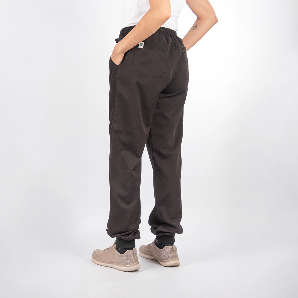 Pantalón Clínico Negro Área Médica Mujer con Puño - Black - Imagen 2